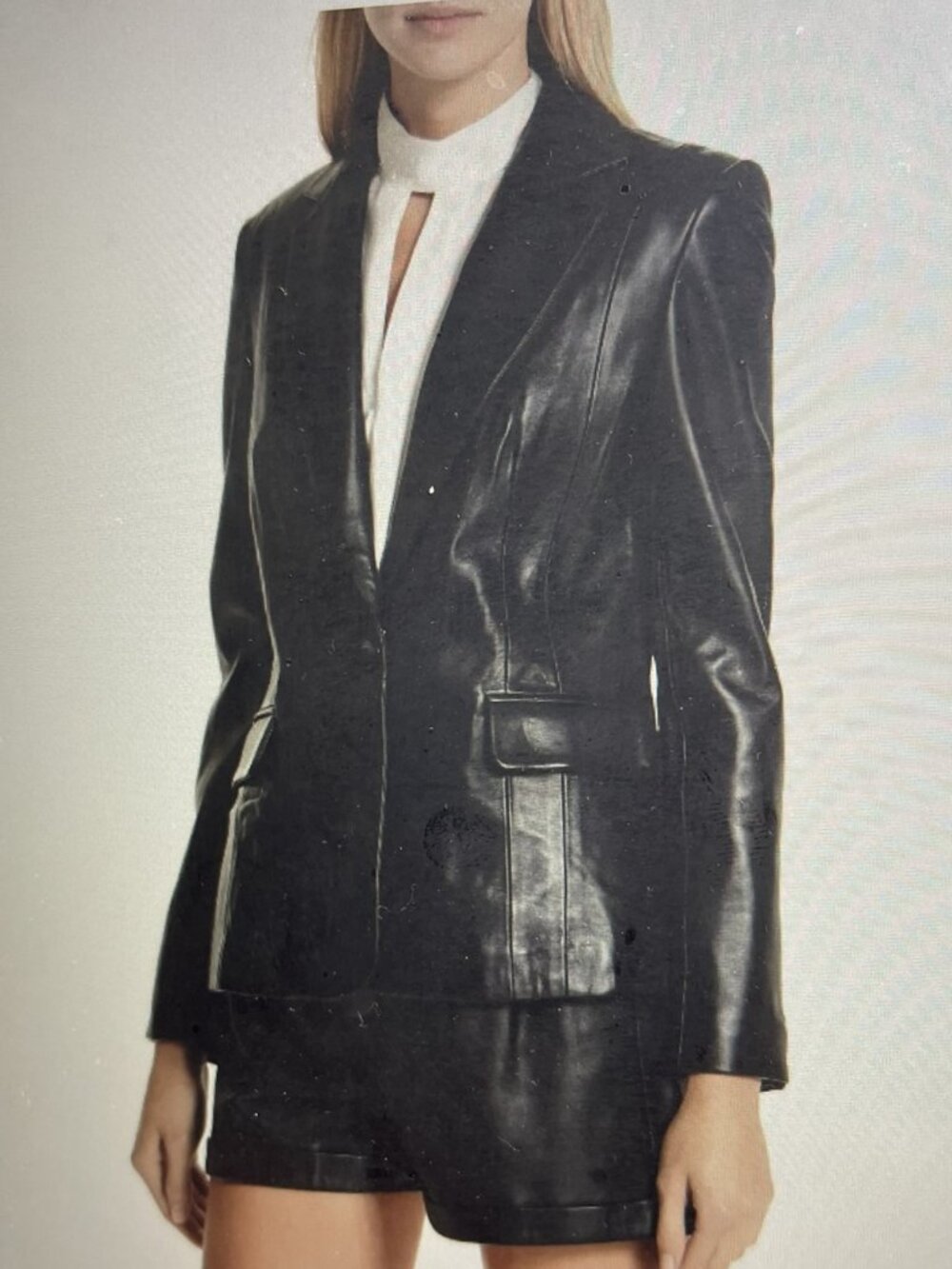 FRAME WOMEN SCHOOLBOY BLACK LEATHER JACKET COAT BLAZER SIZE S